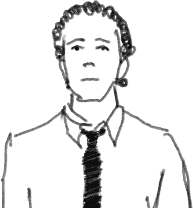 Drawing of Eduardo's bust